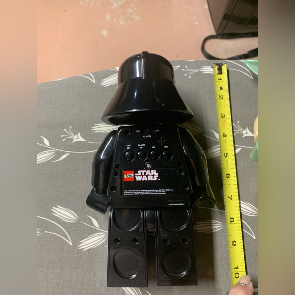Black Darth Vader LEGO Alarm Clock in great used condition. - Picture 2 of 8